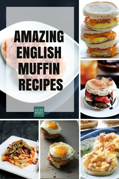 20 Delicious Meals To Make With English Muffins | HuffPost Life Things To Do With English Muffins, Leftover English Muffins, What To Do With English Muffins, Recipes With English Muffins, Ragout Recipe, English Muffin Breakfast, Roasted Garlic Recipe, Sausage Casserole Recipes, Balsamic Glaze Recipes