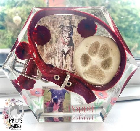 Epoxy Pet Memorial, Diy Pet Memorial Ideas Dogs, Pet Cremation Ideas, Resin Pet Memorial Ideas, Resin Memorial Ideas, Diy Resin Mold, Dead Dog, Dog Remembrance, Pet Cremation