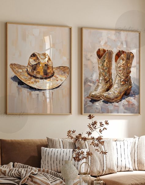 This Digital Prints item by ArticraftCreatives has 15 favorites from Etsy shoppers. Ships from United States. Listed on May 3, 2024 Set Of 2 Wall Art Living Room, Neutral Boho Western Living Room, Rustic Cowgirl Bedroom, Coastal Cowgirl Office, Cowgirl Themed Bedroom, Disco Cowgirl Home Decor, Girly Western Decor, Cowboy Chic Decor, Coastal Cowgirl House