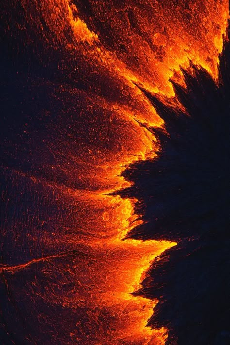 Hipster Aesthetic, Jagged Edge, Lava Flow, Sea Photo, Orange Aesthetic, Natural Phenomena, Amazing Nature, 그림 그리기, Volcano