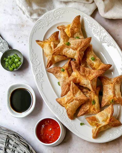 chicken rangoon by Fatimaalmohri | Quick & Easy Recipe | The Feedfeed Chicken Rangoon, Rangoon Recipe, Wonton Wrappers, Perfect Appetizers, Kids Lunch, Quick Easy Meals, Easy Recipe, Party Food, Kids Meals