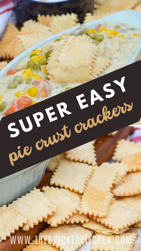 Pie Crust Crackers For Soup, What To Do With Premade Pie Crust, Pie Cheese And Crackers, Easy Gram Cracker Crust Pies, Things To Do With Pie Crust, What To Do With Pie Crust, What To Do With Leftover Bread Crust, Recipes With Pie Crust, Pie Crust Crackers