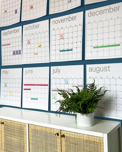 Rainbow Calendar, Large Wall Calendar, Office Calendar, Organization Bullet Journal, Bright White Background, Liquid Chalk Markers, Calendar Organization, Chalk Pens, Wall Planner