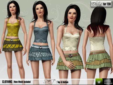 Y.Adult - Adult. New mesh included for skirt.  Found in TSR Category 'Sims 3 Female Clothing Sets' Sims3 Cc, Sims 3 Cc Clothes, Sims Fashion, Sims 3 Worlds, Sims 3 Cc, Ts3 Cc, Sims 3 Cc Finds, Corset And Skirt, Sims 3 Mods