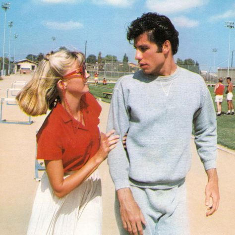 We're big fans of Danny Zuko's grey mark tracksuit as worn in [i]Grease[i] in 1978. Grease, The Sky, Sound, Blue