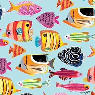 Style & Fashion Archives - Sea Creature Mural, Sealife Illustrations, Sea Life Photography, Sea Life Artwork, Life Underwater, Colourful Fish, Posca Art, Beach Love, Fish Illustration