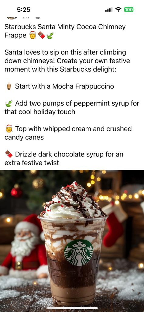 Starbucks Frappuccino Secret Menu Frappe, Strawberry Frappe, Frappuccino Starbucks, Peppermint Syrup, Mocha Frappuccino, Starbucks Secret Menu Drinks, Starbucks Secret, Seasonal Drinks, Starbucks Frappuccino