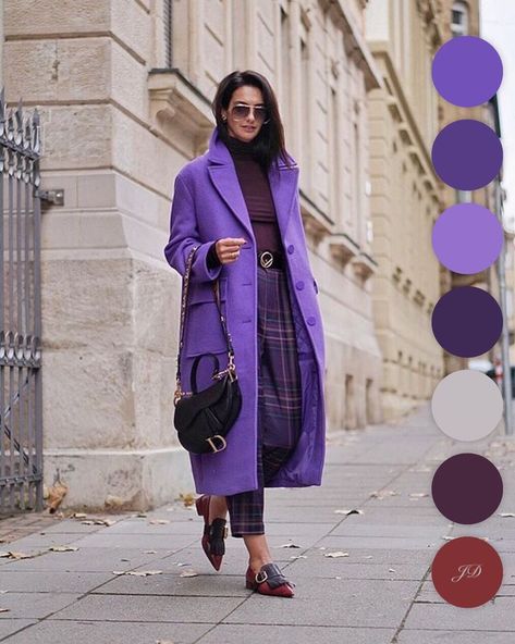 Bright Winter Outfits, Suit Overcoat, Wedding Dress Jacket, Weird Photos, Colourful Style, Purple Wedding Dress, Colour Combinations Fashion, Color Combos Outfit, Dress Blazer