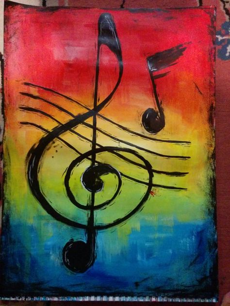 Music Room Art, Music Notes Art, Paintings Ideas, Music Drawings, Music Painting, Canvas Painting Designs, Music Artwork, Simple Acrylic Paintings, Creative Painting