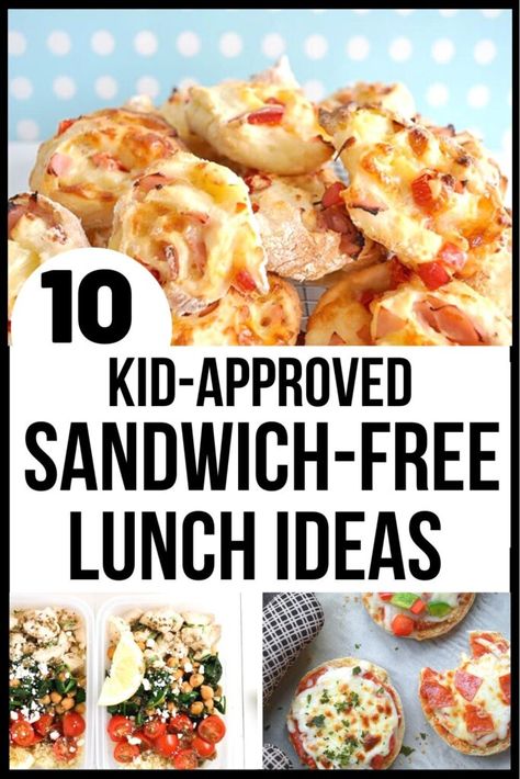 Looking for some fun new lunch ideas for kids? Here are 10 sandwich free ideas to add variety to your child's lunch! #lunchideasforkids #lunchboxideas #schoollunch New Lunch Ideas, Home Lunch Ideas, Delicious Lunch Ideas, Kid Food Recipes, Lunchbox Ideas For Kids, Fun Kid Lunch, Cooking For Kids, Small Lunch, At Home Recipes