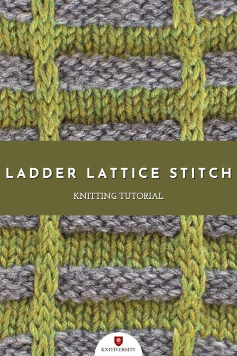 Ladder Stitch Crochet, Knitting Colorwork, Colorwork Pattern, New Stitch A Day, Knitting Patterns Free Beginner, Beginner Knitting Patterns, Colorwork Knitting, Knit Stitches, Ladder Stitch