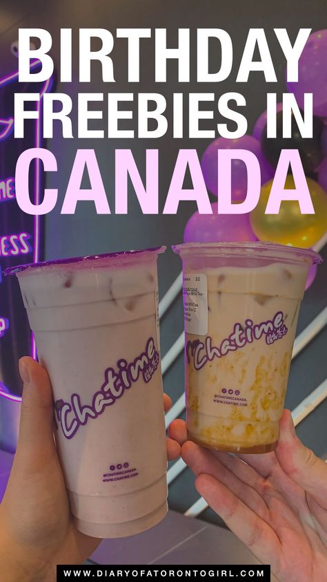 The best birthday freebies in Canada you can get if you're looking for free stuff to celebrate your birthday this year! Birthday Freebies Canada, Free On Your Birthday, Unique Birthday Ideas, Canada Birthday, Free Birthday Gifts, Thai Milk Tea, Birthday Freebies, High School Life Hacks, Birthday Drinks