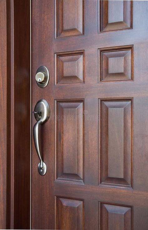 Mahogany Exterior Doors, Wooden Front Door, Wood Front Door, Wood Front Doors, Wooden Front Doors, Expensive Houses, Backyard Fences, Stock Photography Free, Exterior Doors