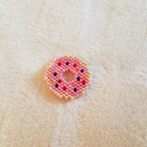 Beaded Earring Pattern, Brick Stitch Seed Bead Pattern, Instant Download PDF, Donut - Etsy Brick Stitch Circle, Small Brick Stitch Patterns, Brick Stitch Pattern Free, Brick Stitch Pattern Earring, Miyuki Beads Pattern, Beads Craft Jewelry, Seed Bead Pattern, Pony Bead Patterns, Beaded Earring