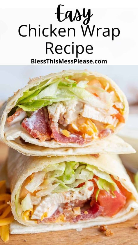 Chicken Wrap Recipes Easy, Easy Chicken Wrap, Wraps Recipes Easy, Chicken Wrap Recipes, Healthy Food Menu, Chicken Wrap, Healthy Food Facts, Chicken Wraps, Chapati