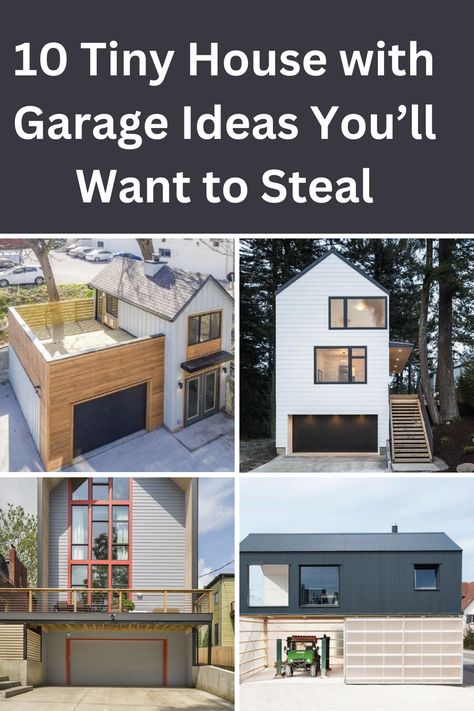 Who says tiny houses can’t have it all? These 10 successful tiny house with garage projects prove that compact living and functionality go hand in hand. From garages underneath cozy homes to modern studio-garage combos, these designs maximize space without sacrificing style. Whether you need storage, a carport, or a sleek garage setup, these ideas show just how versatile tiny house living can be. Get inspired by these innovative spaces that redefine small living! Single Car Garage Ideas, Tiny House Garage, Tiny House With Garage, Car Garage Ideas, Garage Setup, House With Garage, Single Car Garage, Studio Garage, Garage Projects