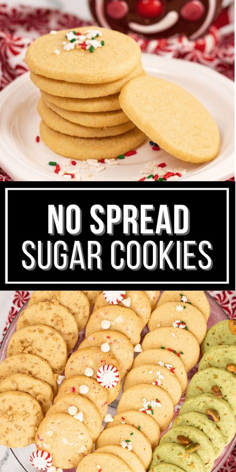 No Spread Sugar cookies are an easy butter cookie recipe that was invented around the time of the invention of the icebox. Easy Butter Cookie Recipe, No Spread Sugar Cookies, Refrigerator Cookies Recipes, Drop Sugar Cookie Recipe, Easy Sugar Cookie Recipe, Refrigerator Cookies, Butter Cookie Recipe Easy, Drop Sugar Cookies, Butter Cookies Easy