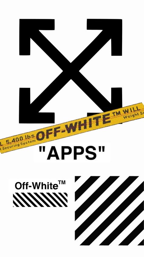 Lock Screen with the "LOCKSCREEN" text and Home Screen with the "APPS" text. Off White Logo Design, Off White Logo Art, Stickers Bonitos, Off White Design, Wallpaper Off White, Off White Wallpapers, White Wallpapers, White Wallpaper For Iphone, Car Livery