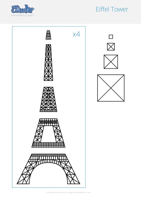 Eiffel Tower Template, Paper Roller Coaster, 3d Doodler, 3d Pen Stencils, Eiffel Tower Drawing, Eiffel Tower Pictures, Football Coloring Pages, Hd Wallpaper 4k, 3d Printing Pen