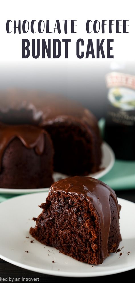 Chocolate Coffee Bundt Cake, Coffee Chocolate Pound Cake, Coffee Liqueur Cake, Chocolate Irish Cream Bundt Cake, Dark Chocolate Bundt Cake Recipes, Coffee Bundt Cake, Chocolate Bundt Cake Glaze, St Patrick’s Bundt Cake, Cinnamon Mug Cake