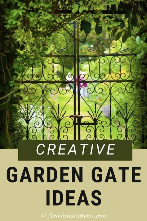 Front Yard Design Ideas, Garden Gate Ideas, Yard Design Ideas, Garden Home Ideas, Yard Landscape Ideas, Garden Front Yard, Old Garden Tools, Metal Arbor, Front Yard Landscape