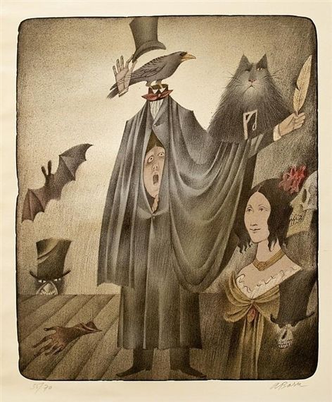 Adolf Born, E A Poe, Scary Monsters, Dark Arts, Childrens Books Illustrations, Character Study, Illustration Style, Artist Doll, Illustration Inspiration