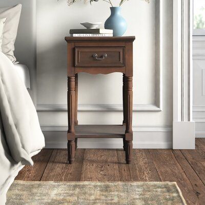 Narrow Nightstand, Tall End Tables, Farmhouse Room, Kelly Clarkson Home, Vintage Nightstand, Wood Bedside Table, Home Wood, Kelly Clarkson, Wood Nightstand