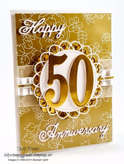 50th Wedding Anniversary Card 50 Marriage Anniversary, 50th Wedding Anniversary Wishes, Golden Wedding Anniversary Card, 50th Anniversary Cards, 50th Anniversary Cakes, 50 Anniversary, Anniversary Cards Handmade, Silhouette Cameo Crafts, 70th Birthday Card