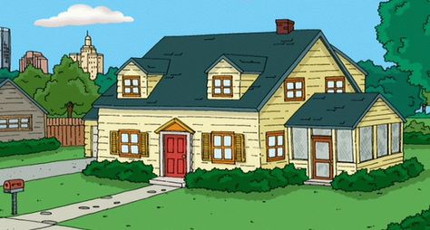 Home sweet Spooner Street home. Where the Griffin family magic happens. #familyguy Family Guy Background, Family Guy House Layout, Family Guy House, Spit On Me, Cartoon Houses, United States Road Trip, Griffin Family, Baseball Wallpaper, Bank Building