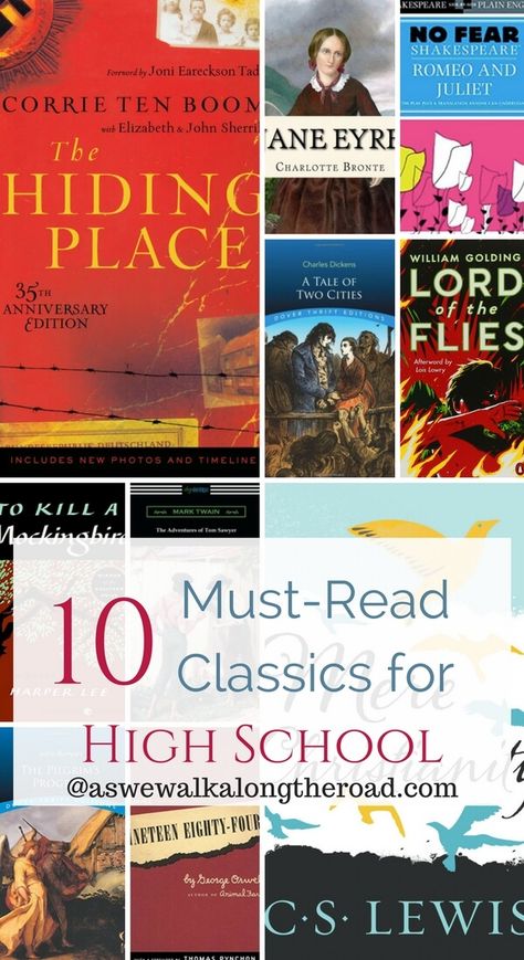 Looking for great books for #highschool? This awesome booklist has the books you need. #kidsbooks #literature #AsWeWalk Reading Classics, High School Reading List, Homeschool Literature, Must Read Classics, Homeschool Highschool, Science Homeschool, High School Literature, Books And Tea, Cover Photography