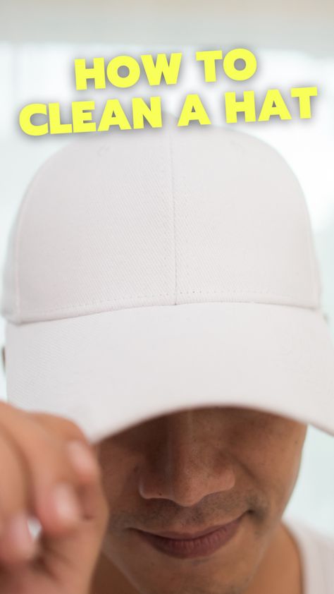 How To Get Sweat Stains Out Of Hats (5 EASY Methods) - Expert Home Tips Clean Baseball Caps, Remove Sweat Stains, Remove Yellow Stains, White Baseball Hat, Wash Baseball Cap, How To Wash Hats, White Baseball Cap, Easy Cleaning Hacks, How Do You Clean