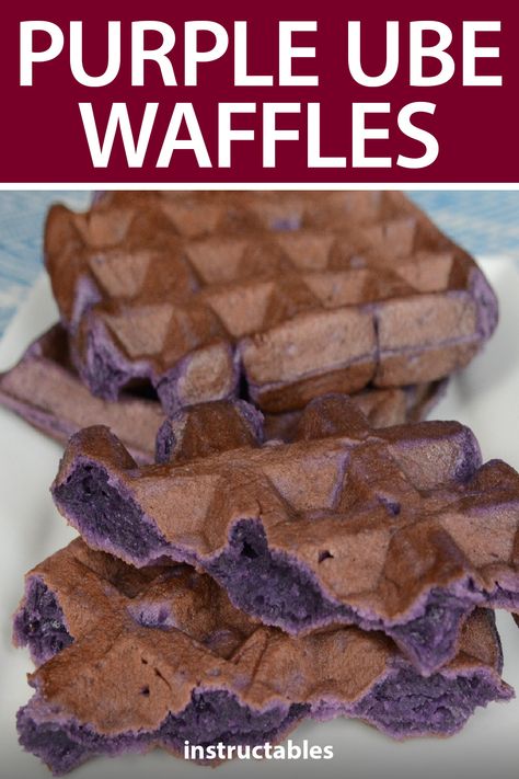 Ube Waffles Recipe, Recipes With Ube Jam, Ube Pancakes Recipe, Ube Waffles, Pilipino Recipe, Purple Potato Recipes, Ube Jam, Colorful Recipes, Pancakes For Two