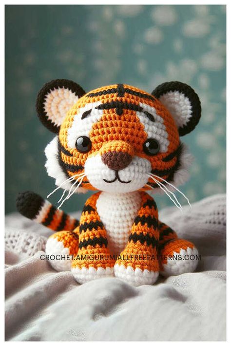 Cute Tiger Amigurumi Crochet Free Pattern Crochet Auburn Tiger, Tiger Amigurumi Pattern, Tiger Free Crochet Pattern, Tiger Crochet Pattern Free Amigurumi, Crochet Tiger Pattern Free, Tiger Crochet Pattern Free, Tiger Amigurumi Free Pattern, Crochet Tiger Pattern, Jessica Wall