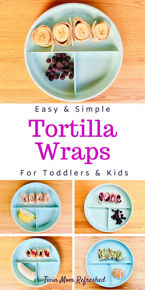 Tortilla Toddler Lunch Ideas - Twin Mom Refreshed Lunch Ideas With Tortillas, Ideas With Tortillas, Picky Kids Meals, Toddler Lunch Ideas, Easy Toddler Lunches, Wraps Recipes Easy, Picky Toddler Meals, Toddler Snack, Toddler Lunch