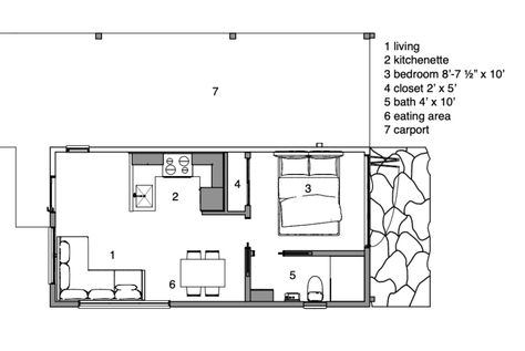 14×28 Saguaro Modern Tiny House Plans 14x28 Tiny House, Modern Tiny House Plans, Bedroom Airbnb, Pre Fab Tiny House, A Frames, Tiny House Talk, Backyard Cottage, Building A Chicken Coop, Tiny House Floor Plans