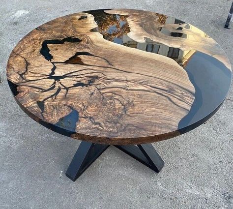 Elevate your living space with this trendy Round Epoxy Resin Coffee Table Top! Handmade with a unique live edge wood design, this piece is perfect for your bedroom, living room, porch, or home office. 🌿✨ #HandmadeDesign #HomeDecor #EpoxyResin #Trendy #LivingSpaceUpgrade #Resin #CoffeeTable #handmade #Polished #ArtsCraftsMissionStyle #Porch #LivingRoom #ArtDeco #MediumWood #AccordingtoSize #Bedroom #Black #Round https://ebay.us/f7xDf8 Epoxy Coffee Table, Resin Table Top, Resin River Table, Trading Desk, Epoxy Table Top, Epoxy Resin Table, River Table, Trendy Home Decor, Dining Table Top