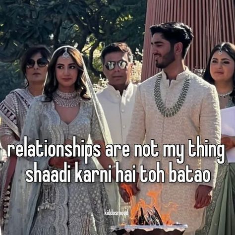 Funny Caption For Friends, Shaadi Quotes, Desi Love, Funny Words To Say, Clever Captions, Clever Captions For Instagram, Desi Quotes, Desi Humor, My Kind Of Love