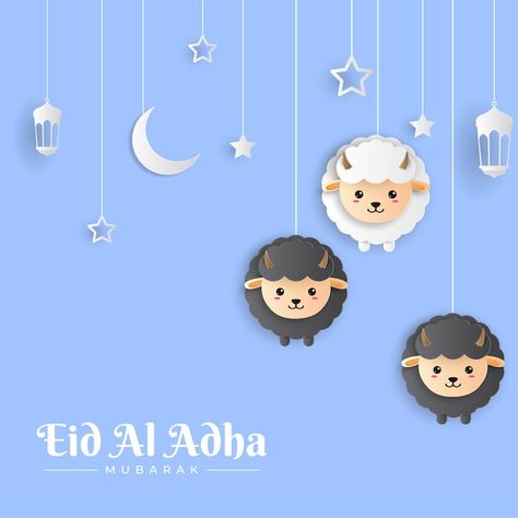 Eid al adha mubarak the celebration of m... | Premium Vector #Freepik #vector #eid-sheep #eid-al-adha-mubarak #eid-al-adha #adha Eid Adha Mubarak Design, Eid Al Adha Decorations, Eid Ul Adha Wallpaper, Eid Mubarak Dp, Eid El Kabir, Islamic Greetings, Eid Design, Eid Al-adha Design, Malay Quotes