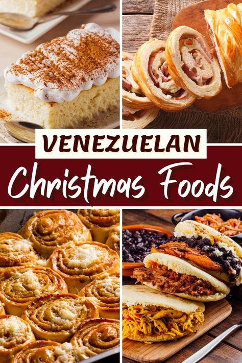 Take your holiday menu up a notch with these 17 traditional Venezuelan Christmas foods. They're bright, fresh, and full of festive flavors. Venezuelan Christmas, Spanish Christmas Food, Christmas Food Recipes, Christmas Bread Recipes, Arepas Recipe, Traditional Christmas Food, Venezuelan Food, Xmas Dinner, Christmas Foods