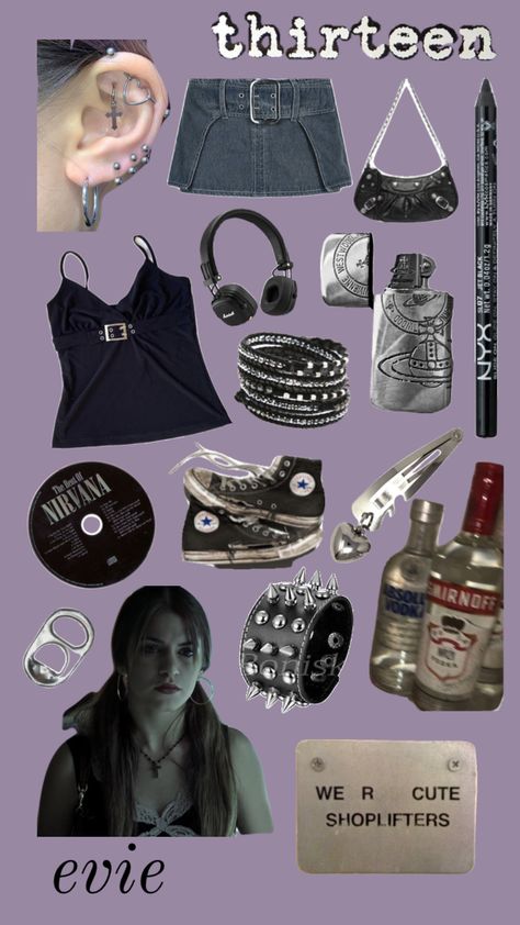 #eviezamora #thirteen #eviethirteen Evie Zamora Aesthetic Outfits, Evie Zamora Inspired Outfits, Y2k Thirteen Aesthetic, Evie Thirteen Outfit, Thirteen Astetic, Evie Thirteen, Thirteen Fashion, Evie From Thirteen, Evie Zamora Thirteen