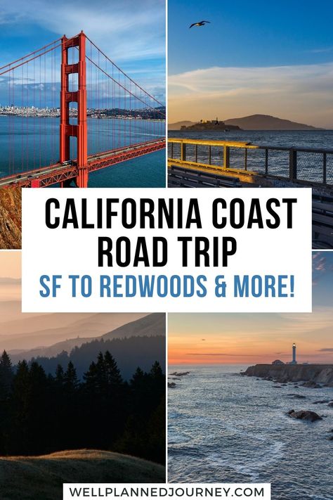 Trip To Redwood National Park, San Francisco To Redwood National Park, Northern California Road Trip Itinerary, Northern California Coast Road Trip, California National Park Road Trip, California Road Trip Map, Redwoods Road Trip, Pch Roadtrip, Northern California Road Trip