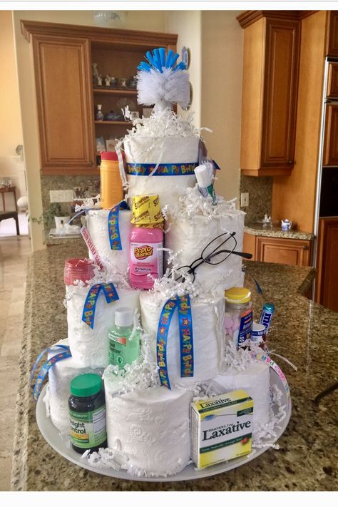 50th Birthday Party Toilet Paper Cake, 50th Toilet Paper Cake, 60th Birthday Toilet Paper Cake, 50th Birthday Toilet Paper Cake, Toilet Paper Birthday Cake, Toilet Paper Roll Cake, Paper Birthday Cake, 65th Birthday Party Ideas, 50th Birthday Party Gifts