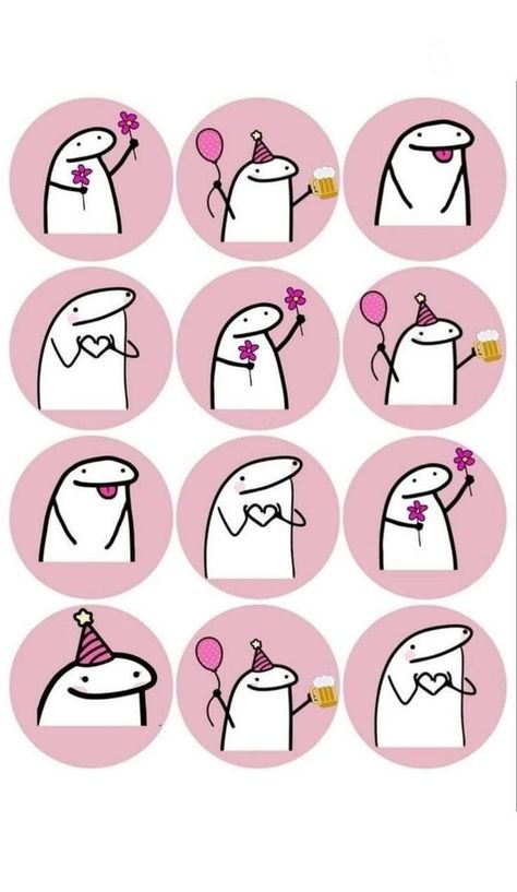 Flork Sticker, Themed Cake Ideas, Happy Birthday Doodles, Funny Stick Figures, Birthday Doodle, Something Funny, Eid Stickers, Cute Easy Doodles, Diy Birthday Gifts For Friends