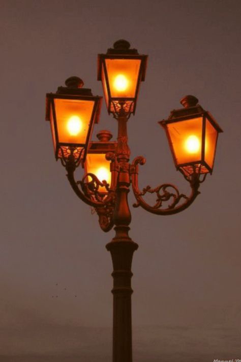 Street Lights Aesthetic, Dark Academia Widget, Lamps Aesthetic, Outdoor Lamp Posts, Lamp Posts, Light Pole, Street Lights, Lantern Lamp, Street Lamp