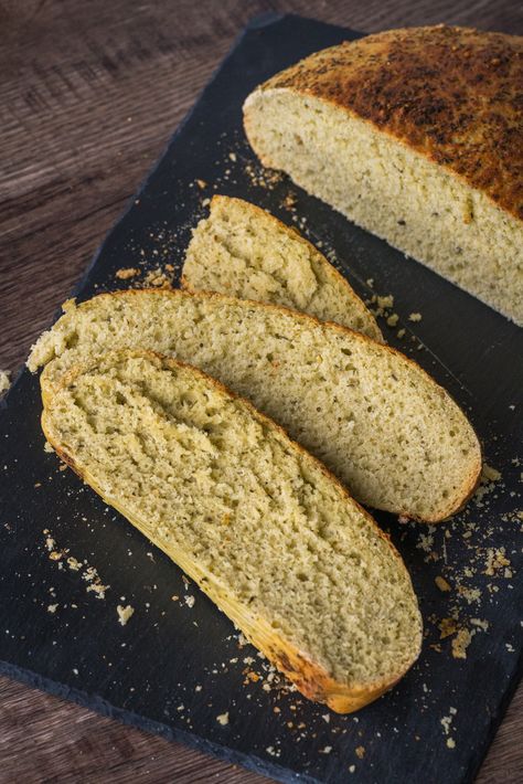 No-Rise Slow Cooker Pesto Bread?utm_source=12tomatoes Pesto Bread, Slow Cooker Bread, Pesto Cheese, Crockpot Casserole, Savory Bread, Bread Serving, Baking Project, Our Daily Bread, Sweet Bread