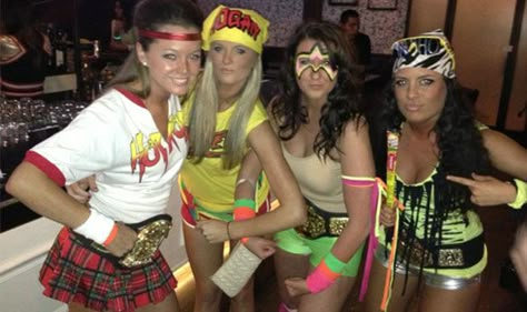 Wwe Halloween Costumes, Ultimate Warrior Costume, Sports Halloween Costumes, Halloween Costumes Sports, Wrestlemania Party, Wwe Halloween, Wrestling Costumes, Wrestling Party, Sports Halloween