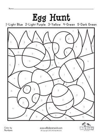 Easter Eggs Activities, Easter Kindergarten, Easter Color, Easter Worksheets, Color By Number Printable, Kindergarten Colors, April Easter, Spring Coloring Pages, Shapes Worksheets