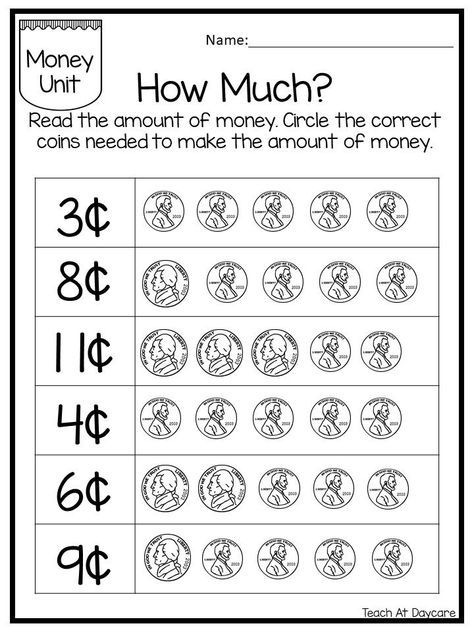 25 Circle the Correct Amount of Money Worksheets. | Made By Teachers | Money worksheets, Kindergarten money worksheets, Kindergarten worksheets #1st_Grade_Money_Worksheets #First_Grade_Money_Worksheets_Free #Teaching_Money_1st_Grade #2nd_Grade_Circulum Learning About Money Kindergarten, Kindergarten Coin Worksheets, Money Lessons For Kindergarten, Penny And Nickel Worksheets, 1st Grade Money Activities, First Grade Lesson Plans Ideas, Learning Money Worksheets, Preschool Money Printables, First Grade Money Worksheets Free