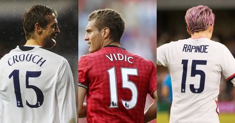 Number 15 isn't a very popular number among the elite soccer players. Nonetheless, some soccer icons have graced number 15 during their careers. In this article, we'll be looking at a list of the greatest soccer players who have worn the number 15 jersey.In early days of soccer, jersey numbers signified the starting 11. Number 1 would be the goalkeeper and number 11 would be the farthest player down the pitch. The substitutes wore the numbers from 12 and above.It was in the 1954 World Cup that players got specific squad numbers. This meant that the starting 11 did not necessarily have to wear numbers from 1 to 11. And therefore, some important soccer players started wearing number 15.Some of the number 15 soccer players you'll see in the list are:Nemanja VidicMats HummelsMegan Rapinoeand m Best Soccer Players, Nemanja Vidić, Soccer Positions, 11 Number, Chelsea Manager, Burnley Fc, Wigan Athletic, Jersey Numbers, Team Success