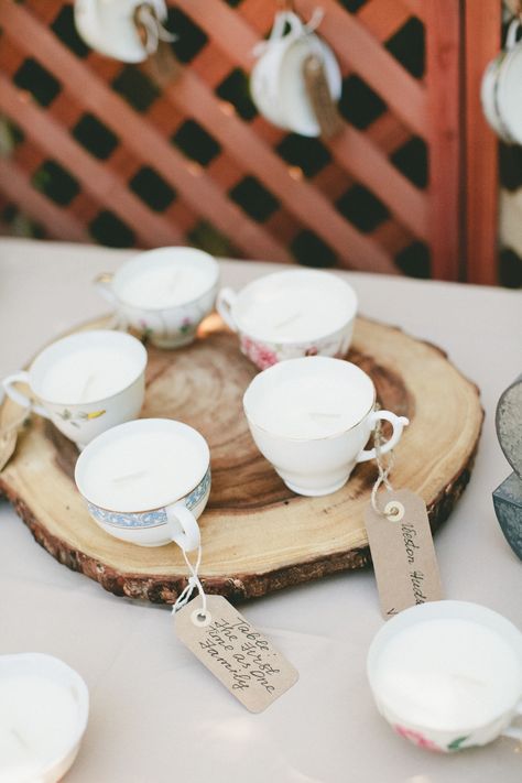 Teacup Candle Escort Cards Rustic Party Favors, Glam Wedding Decor, Teacup Candle, Inexpensive Wedding Favors, Teacup Candles, Inexpensive Wedding, Couple Wedding Rings, Wedding Favors Cheap, Rustic Wedding Favors